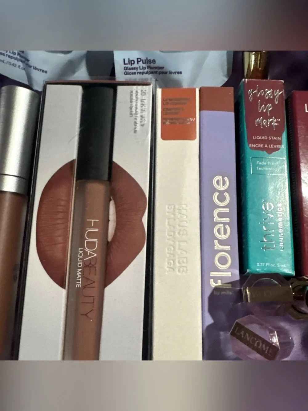 11 PCS Kosas Huda Beauty Buxom Lancôme Laneige Florence by Mills NAKERY A15 Lot
